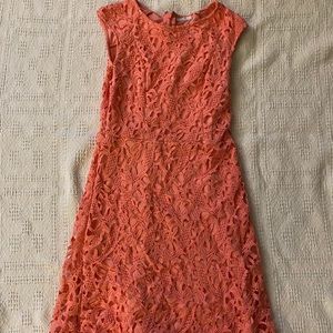 New York and Company Peach Women’s Dress Crotchet